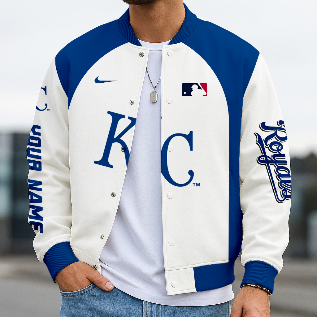 LIMITED EDITION - NEW CUSTOMIZED MLB19 KCR KANSAS CITY ROYALS BASEBALL JACKET