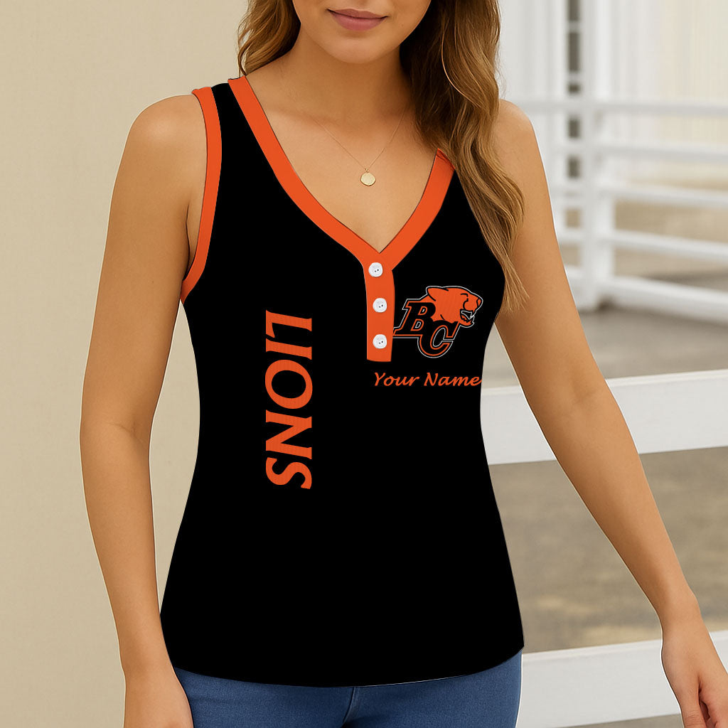 New CFL Personalized Women V-neck Sleeveless
