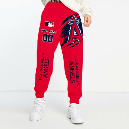 LIMITED EDITION - NEW CUSTOMIZED MLB27 LAA LOS ANGELES ANGELS UNISEX LONG PANTS