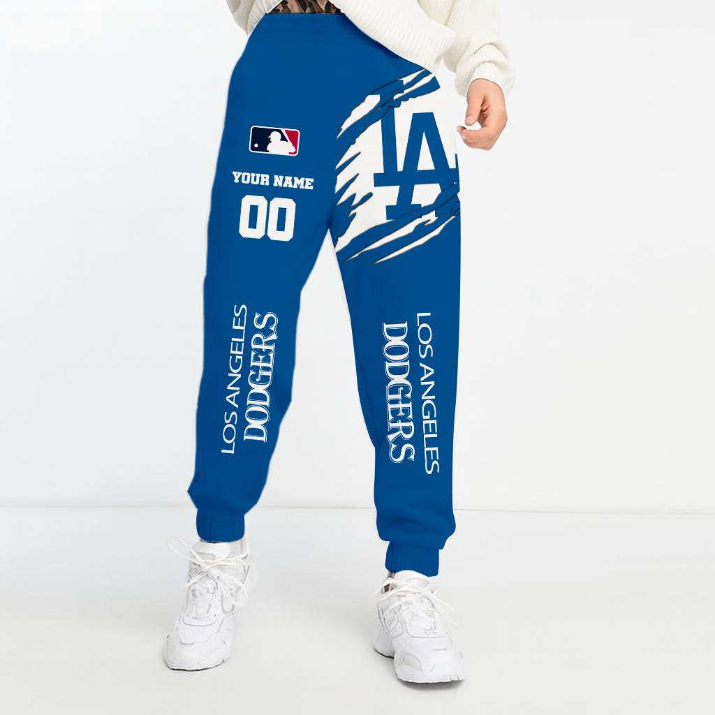 LIMITED EDITION - NEW CUSTOMIZED MLB02 LAD LOS ANGELES DODGERS UNISEX LONG PANTS