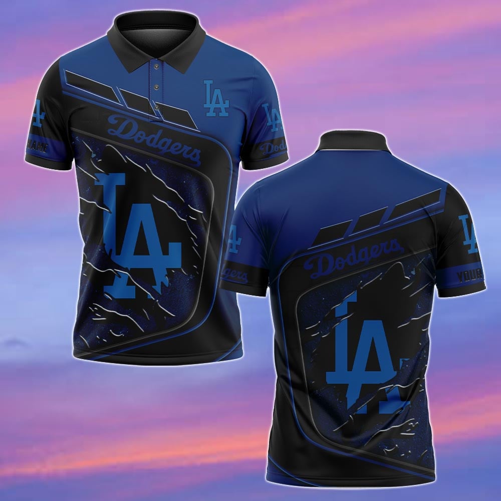 LIMITED EDITION - NEW CUSTOMIZED MLB02 LAD LOS ANGELES DODGERS POLO SHIRT