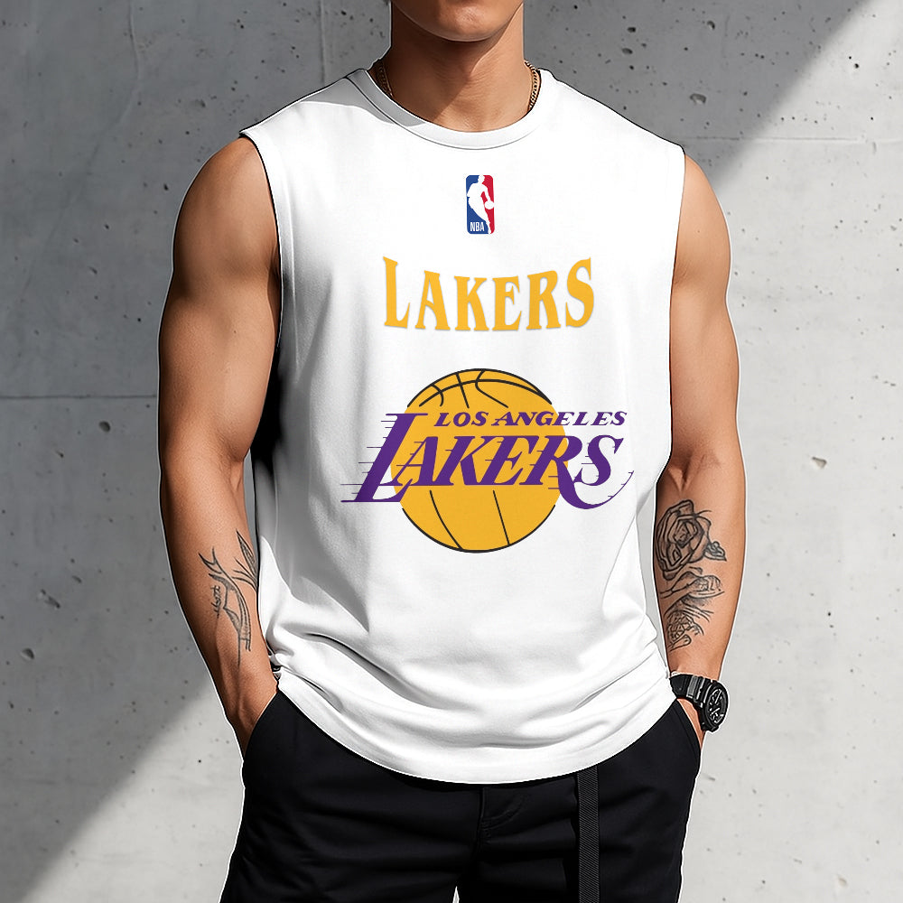 LIMITED EDITION - NEW CUSTOMIZED NBA09 LL LOS ANGELES LAKERS TANKTOP & GYM SHIRT