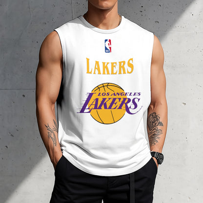 LIMITED EDITION - NEW CUSTOMIZED NBA09 LL LOS ANGELES LAKERS TANKTOP & GYM SHIRT