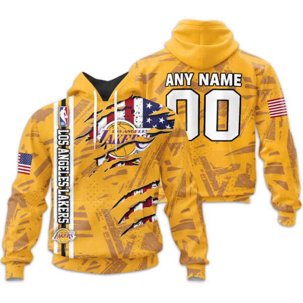 LIMITED EDITION - NEW CUSTOMIZED NBA09 LL LOS ANGELES LAKERS UNISEX T-SHIRT, POLO, HOODIE & JACKETS