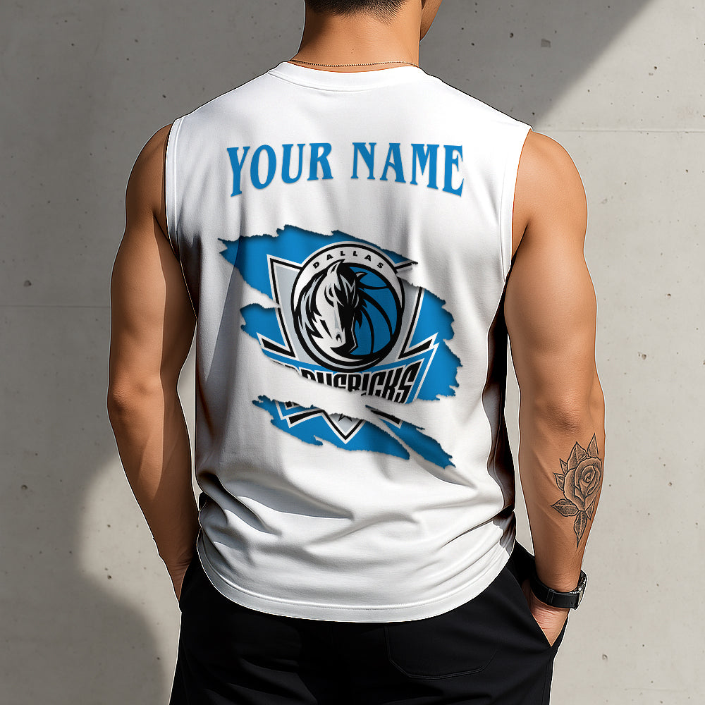 LIMITED EDITION - NEW CUSTOMIZED NBA18 DM DALLAS MAVERICKS TANKTOP & GYM SHIRT