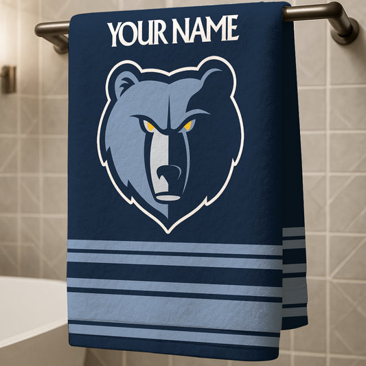 LIMITED EDITION - NEW CUSTOMIZED NBA13 MG MEMPHIS GRIZZLIES BEACH & BATH TOWEL