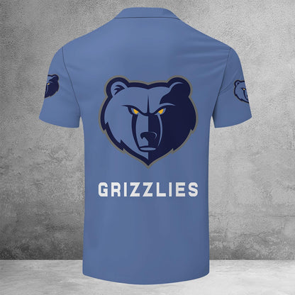 LIMITED EDITION - NEW CUSTOMIZED NBA13 MG MEMPHIS GRIZZLIES ZIP POLO SHIRT