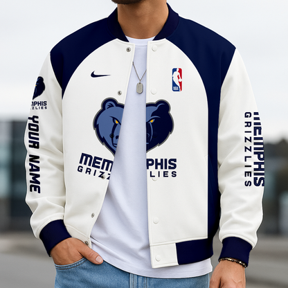 LIMITED EDITION - NEW CUSTOMIZED NBA13 MG MEMPHIS GRIZZLIES BASEBALL JACKET
