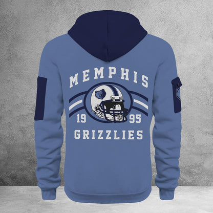 LIMITED EDITION - NEW CUSTOMIZED NBA13 MG MEMPHIS GRIZZLIES QUARTER ZIP HOODIE