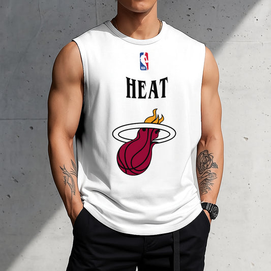 LIMITED EDITION - NEW CUSTOMIZED NBA20 MH MIAMI HEAT TANKTOP & GYM SHIRT