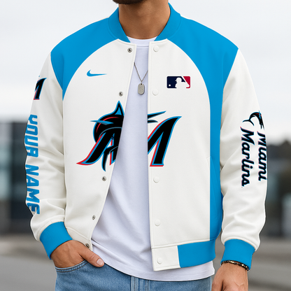LIMITED EDITION - NEW CUSTOMIZED MLB20 MMS MIAMI MARLINS BASEBALL JACKET