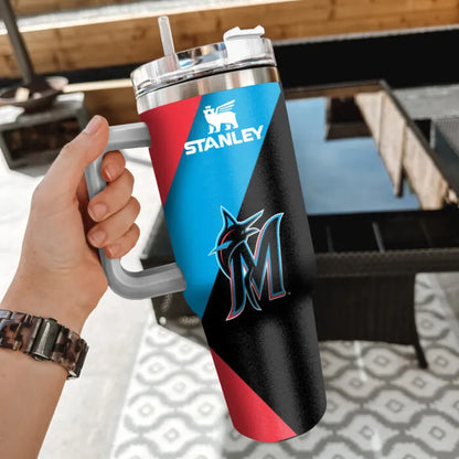LIMITED EDITION - NEW CUSTOMIZED MLB20 MMS MIAMI MARLINS 40oz TUMBLER