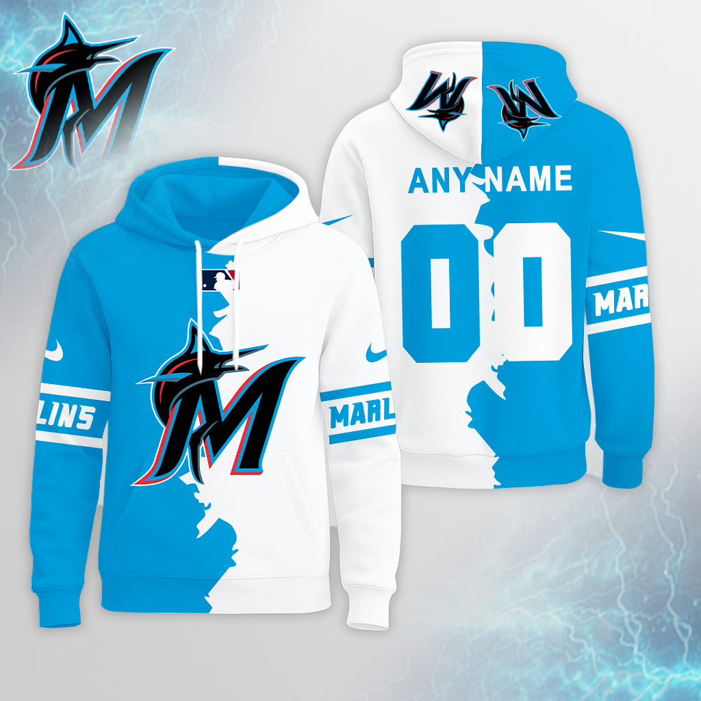 LIMITED EDITION - NEW CUSTOMIZED MLB20 MMS MIAMI MARLINS UNISEX T-SHIRT, POLO, HOODIE & JACKETS