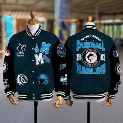 LIMITED EDITION - NEW CUSTOMIZED MLB20 MMS MIAMI MARLINS UNISEX T-SHIRT, POLO, HOODIE & JACKETS