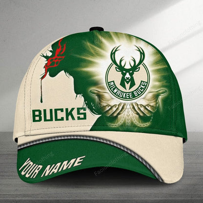 LIMITED EDITION - NEW CUSTOMIZED NBA11 MB MILWAUKEE BUCKS CLASSIC CAP