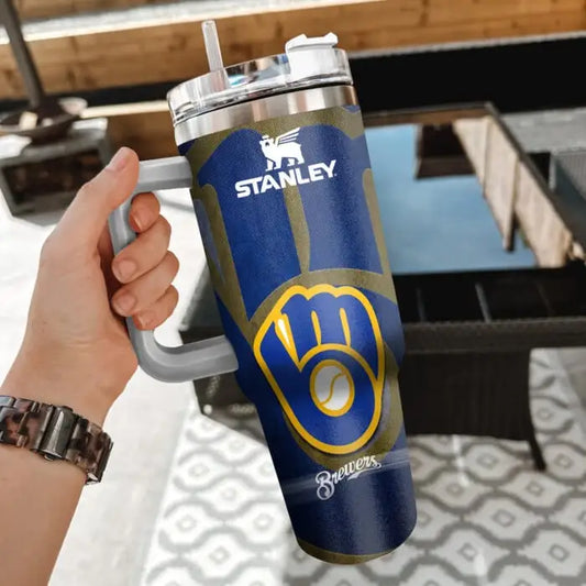 LIMITED EDITION - NEW CUSTOMIZED MLB15 MBS MILWAUKEE BREWERS 40oz TUMBLER