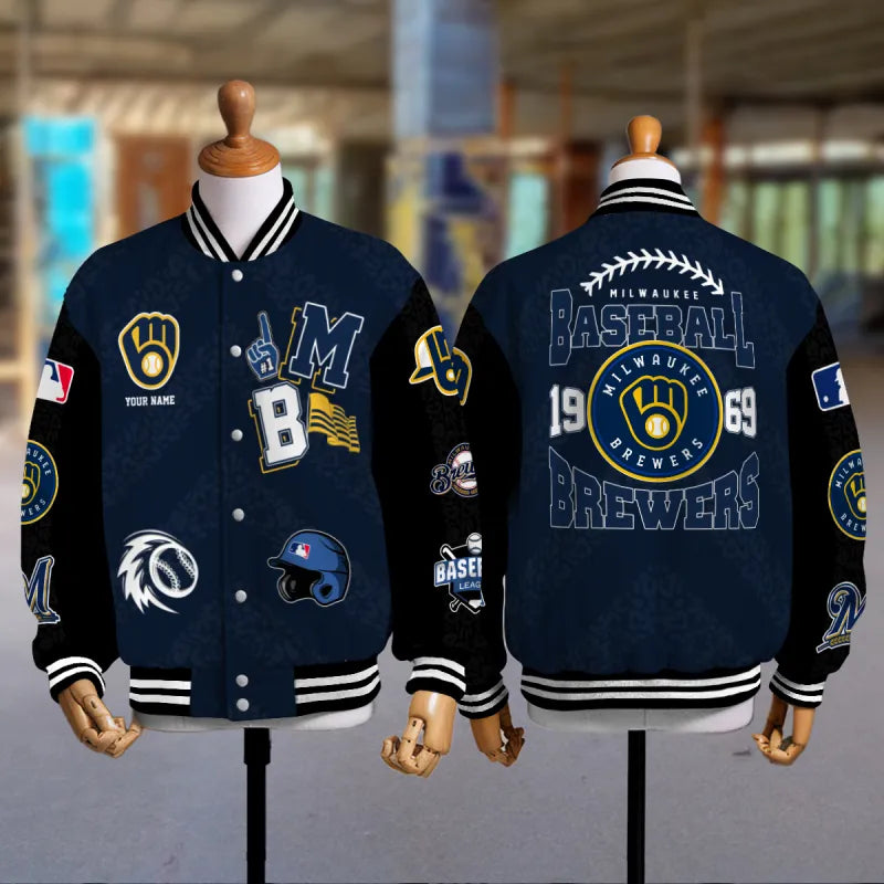 LIMITED EDITION - NEW CUSTOMIZED MLB15 MBS MILWAUKEE BREWERS UNISEX T-SHIRT, POLO, HOODIE & JACKETS