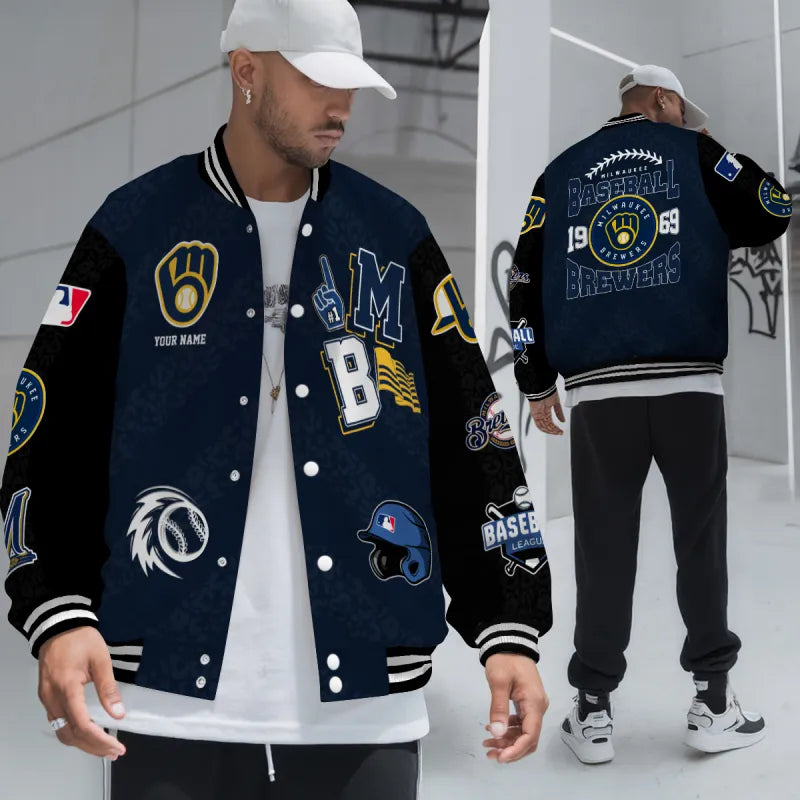 LIMITED EDITION - NEW CUSTOMIZED MLB15 MBS MILWAUKEE BREWERS UNISEX T-SHIRT, POLO, HOODIE & JACKETS