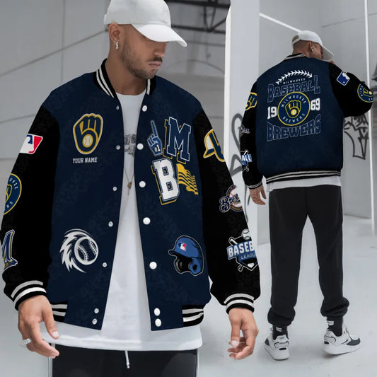 LIMITED EDITION - NEW CUSTOMIZED MLB15 MBS MILWAUKEE BREWERS UNISEX T-SHIRT, POLO, HOODIE & JACKETS