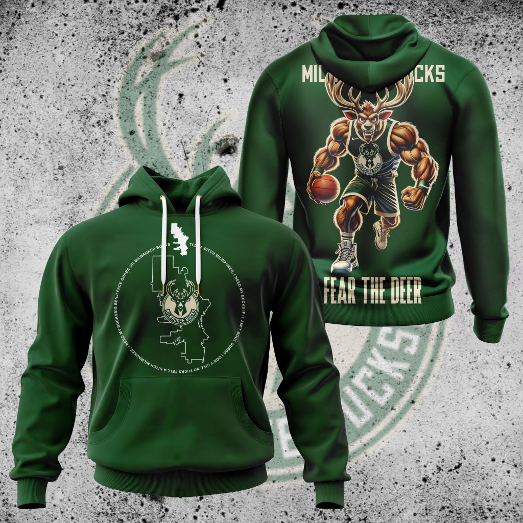 LIMITED EDITION - NEW CUSTOMIZED NBA11 MB MILWAUKEE BUCKS UNISEX T-SHIRT, POLO, HOODIE & JACKETS