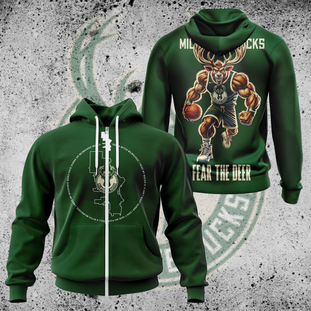 LIMITED EDITION - NEW CUSTOMIZED NBA11 MB MILWAUKEE BUCKS UNISEX T-SHIRT, POLO, HOODIE & JACKETS