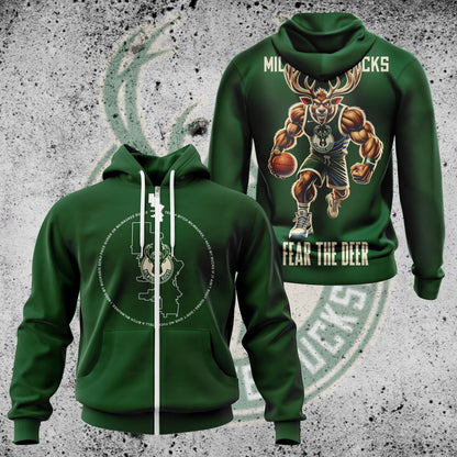 LIMITED EDITION - NEW CUSTOMIZED NBA11 MB MILWAUKEE BUCKS UNISEX T-SHIRT, POLO, HOODIE & JACKETS