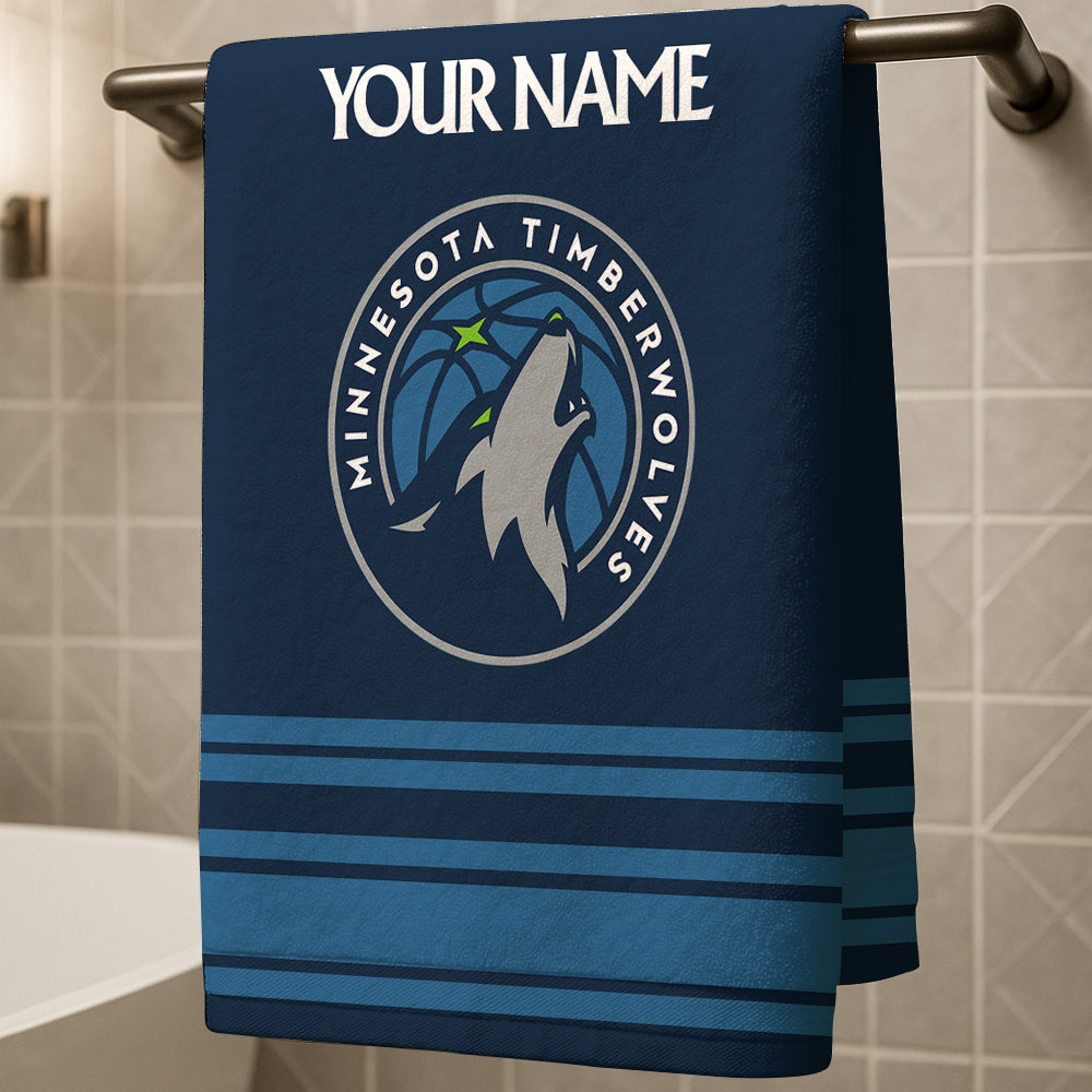 LIMITED EDITION - NEW CUSTOMIZED NBA05 MT MINNESOTA TIMBERWOLVES BEACH & BATH TOWEL
