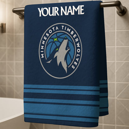 LIMITED EDITION - NEW CUSTOMIZED NBA05 MT MINNESOTA TIMBERWOLVES BEACH & BATH TOWEL