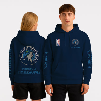 LIMITED EDITION - NEW CUSTOMIZED NBA05 MT MINNESOTA TIMBERWOLVES UNISEX HOODIE (KIDS & ADULTS)