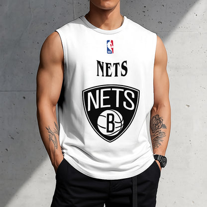 LIMITED EDITION - NEW CUSTOMIZED NBA25 BN BROOKLYN NETS TANKTOP & GYM SHIRT