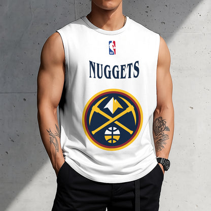 LIMITED EDITION - NEW CUSTOMIZED NBA08 DN DENVER NUGGETS TANKTOP & GYM SHIRT