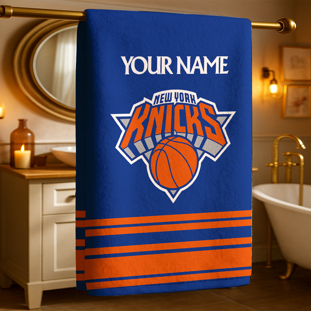 LIMITED EDITION - NEW CUSTOMIZED NBA04 NY NEW YORK KNICKS BEACH & BATH TOWEL