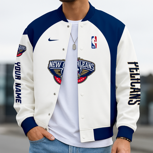 LIMITED EDITION - NEW CUSTOMIZED NBA30 NO NEW ORLEANS PELICANS BASEBALL JACKET