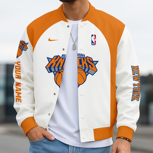 LIMITED EDITION - NEW CUSTOMIZED NBA04 NY NEW YORK KNICKS BASEBALL JACKET