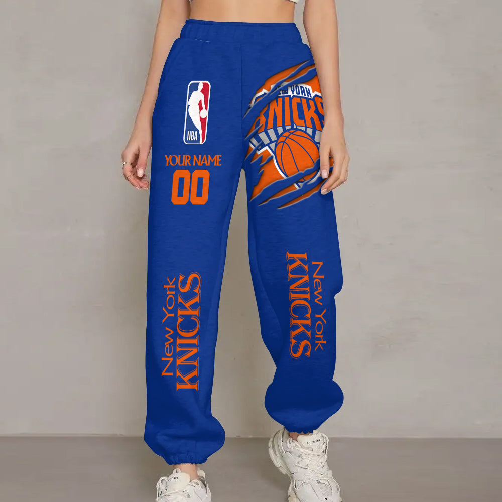 LIMITED EDITION - NEW CUSTOMIZED NBA04 NY NEW YORK KNICKS UNISEX LONG PANTS