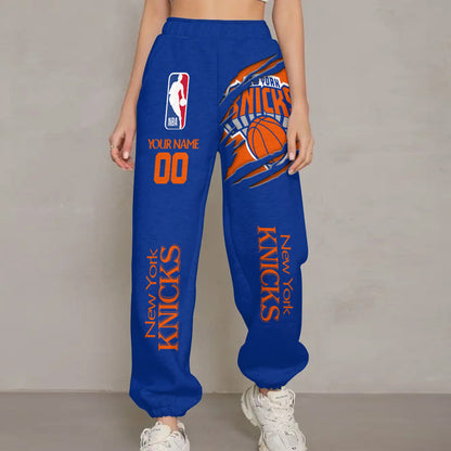 LIMITED EDITION - NEW CUSTOMIZED NBA04 NY NEW YORK KNICKS UNISEX LONG PANTS