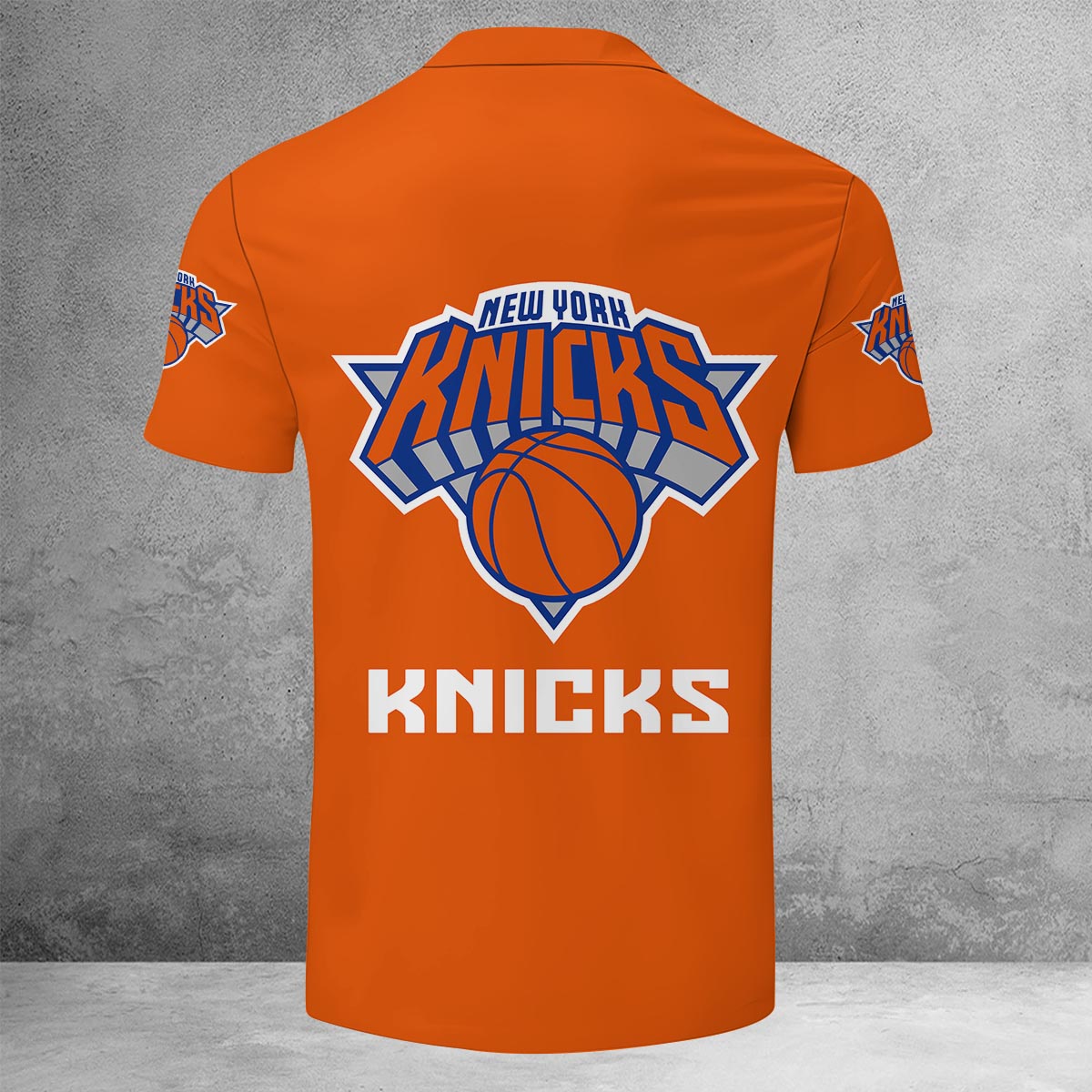 LIMITED EDITION - NEW CUSTOMIZED NBA04 NY NEW YORK KNICKS ZIP POLO SHIRT