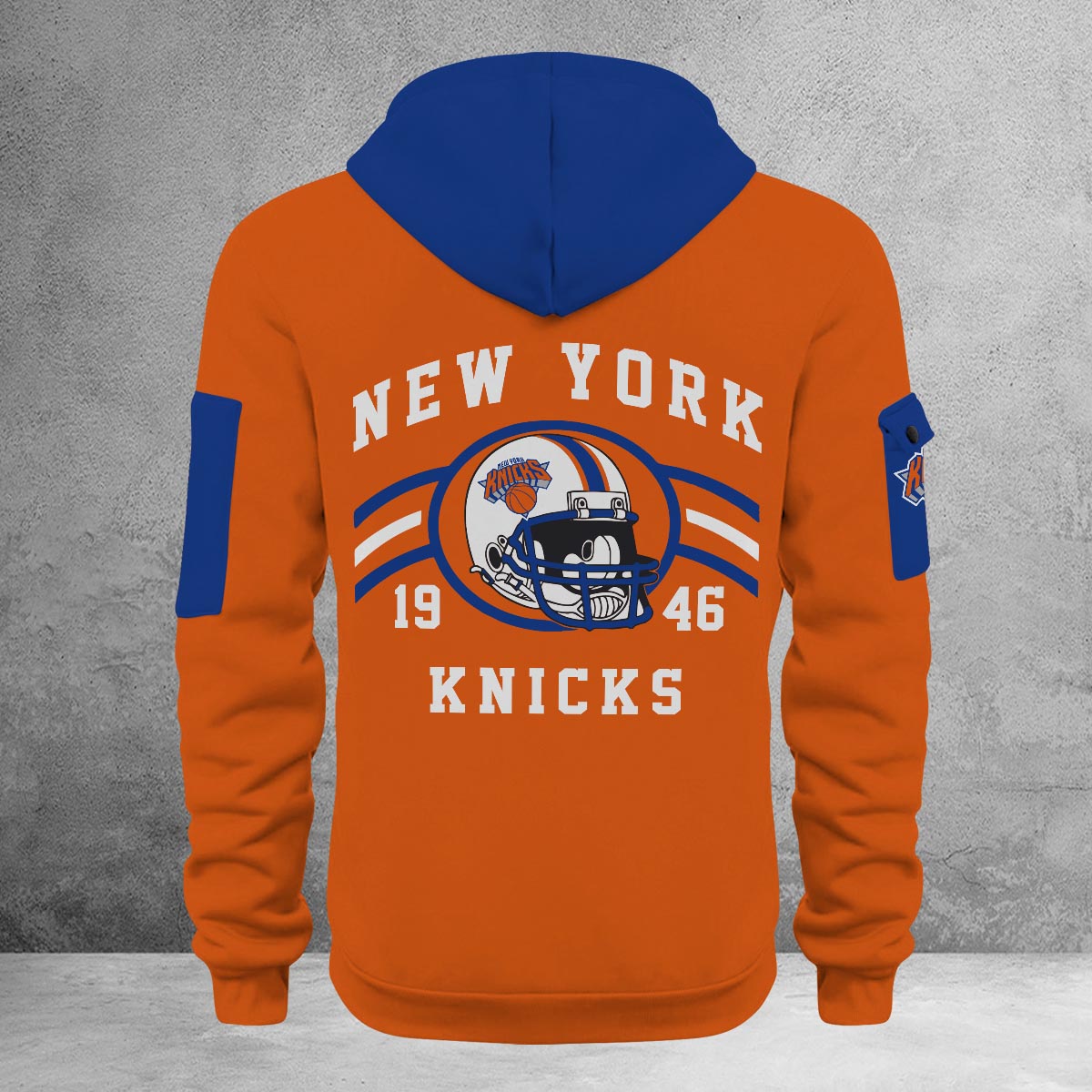 LIMITED EDITION - NEW CUSTOMIZED NBA04 NY NEW YORK KNICKS QUARTER ZIP HOODIE