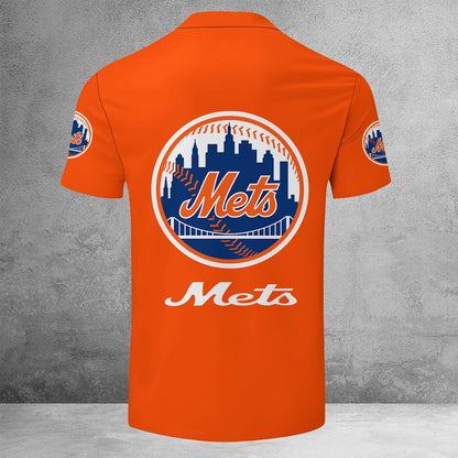 LIMITED EDITION - NEW CUSTOMIZED MLB17 NYM NEW YORK METS ZIP POLO SHIRT