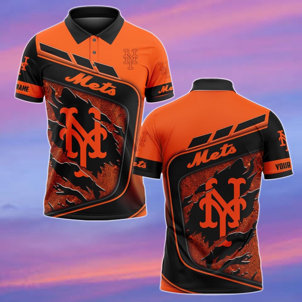LIMITED EDITION - NEW CUSTOMIZED MLB17 NYM NEW YORK METS POLO SHIRT