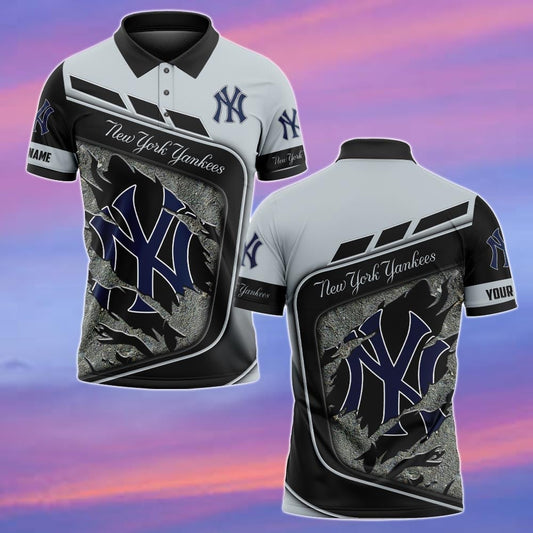 LIMITED EDITION - NEW CUSTOMIZED MLB01 NYY NEW YORK YANKEES POLO SHIRT