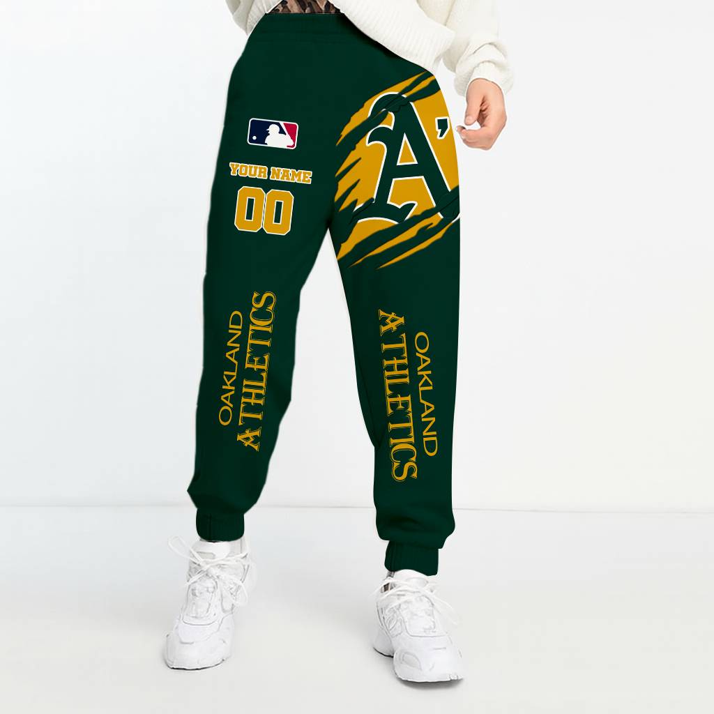 LIMITED EDITION - NEW CUSTOMIZED MLB23 OAS OAKLAND ATHLETICS UNISEX LONG PANTS