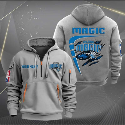 LIMITED EDITION - NEW CUSTOMIZED NBA15 OM ORLANDO MAGIC QUARTER ZIP HOODIE
