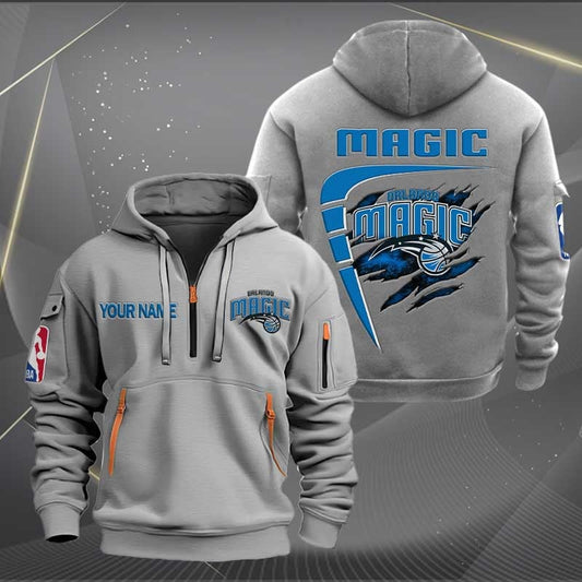 LIMITED EDITION - NEW CUSTOMIZED NBA15 OM ORLANDO MAGIC QUARTER ZIP HOODIE