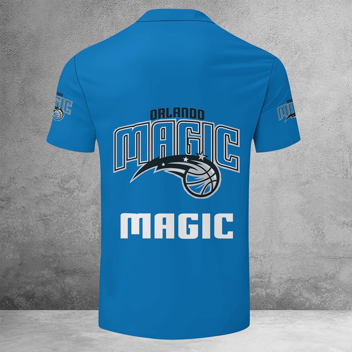 LIMITED EDITION - NEW CUSTOMIZED NBA15 OM ORLANDO MAGIC ZIP POLO SHIRT