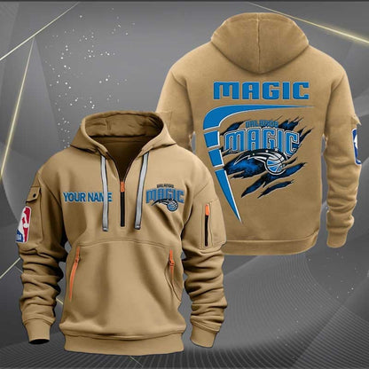 LIMITED EDITION - NEW CUSTOMIZED NBA15 OM ORLANDO MAGIC QUARTER ZIP HOODIE