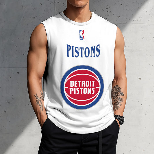 LIMITED EDITION - NEW CUSTOMIZED NBA14 DP DETROIT PISTONS TANKTOP & GYM SHIRT
