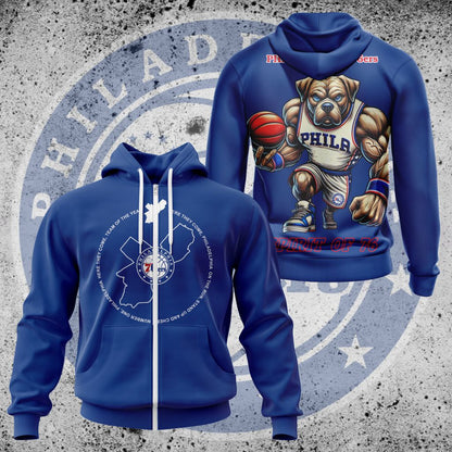 LIMITED EDITION - NEW CUSTOMIZED NBA26 P76 PHILADELPHIA 76ERS UNISEX T-SHIRT, POLO, HOODIE & JACKETS