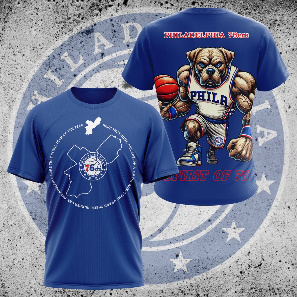 LIMITED EDITION - NEW CUSTOMIZED NBA26 P76 PHILADELPHIA 76ERS UNISEX T-SHIRT, POLO, HOODIE & JACKETS