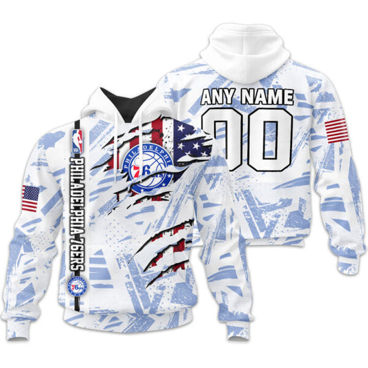 LIMITED EDITION - NEW CUSTOMIZED NBA26 P76 PHILADELPHIA 76ERS UNISEX T-SHIRT, POLO, HOODIE & JACKETS